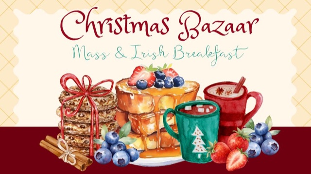 Official artwork for Christmas Bazaar Mass & Breakfast